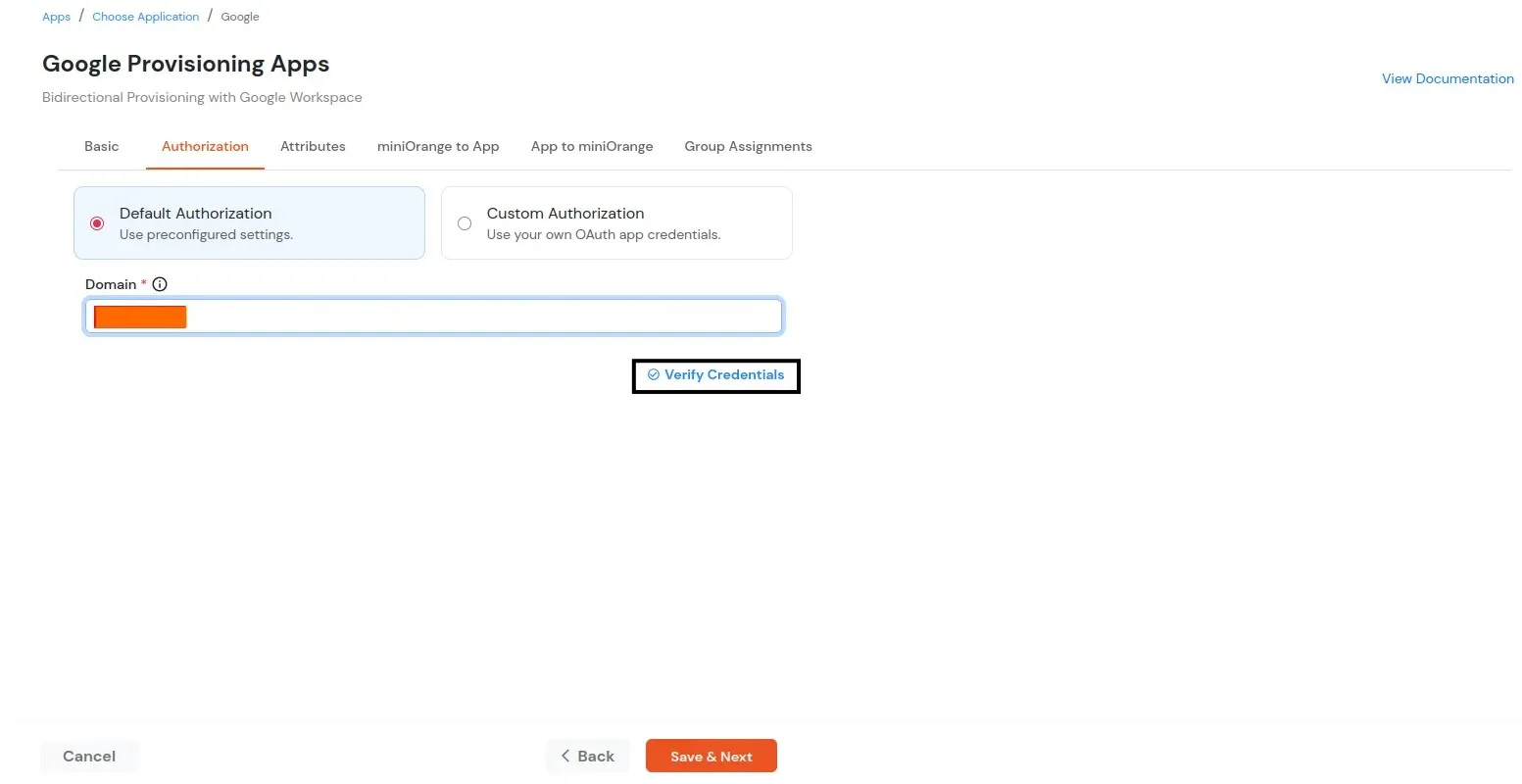 Google Apps Provisioning : Verify credentials