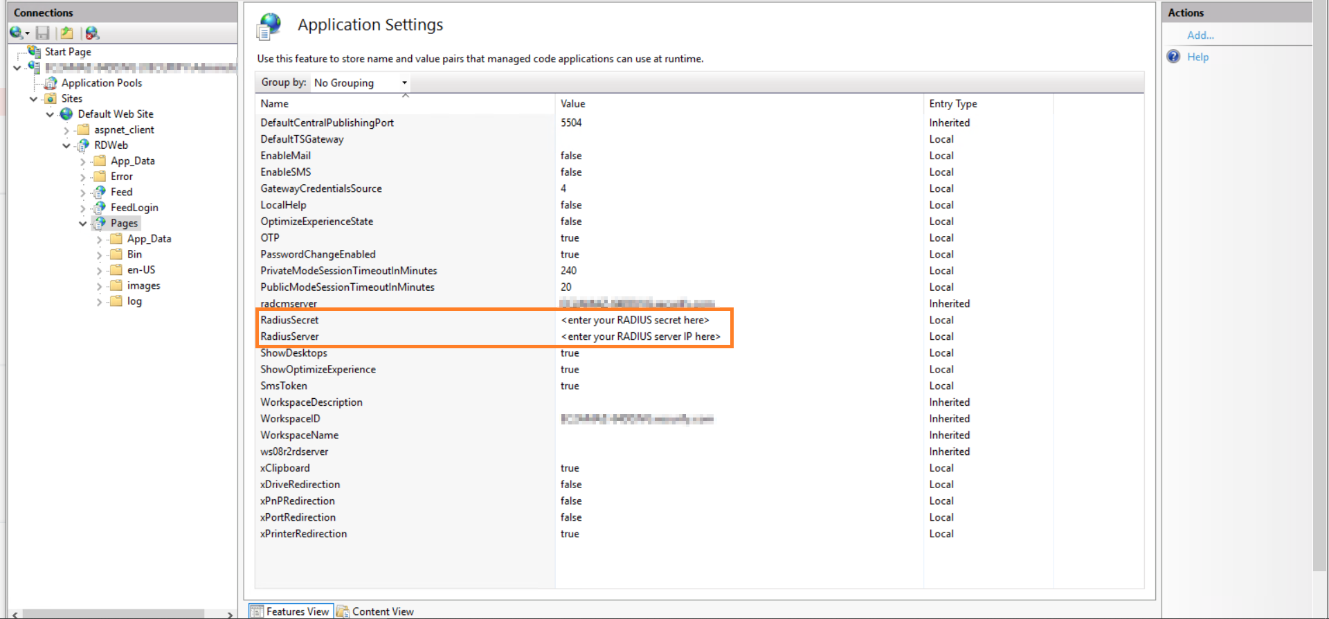 RD Web 2FA/MFA Application Setting