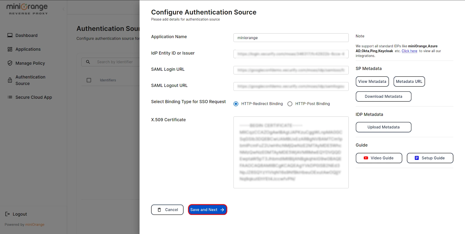 SAML Authentication with Cloud Access Security Broker (CASB)  SSO request
