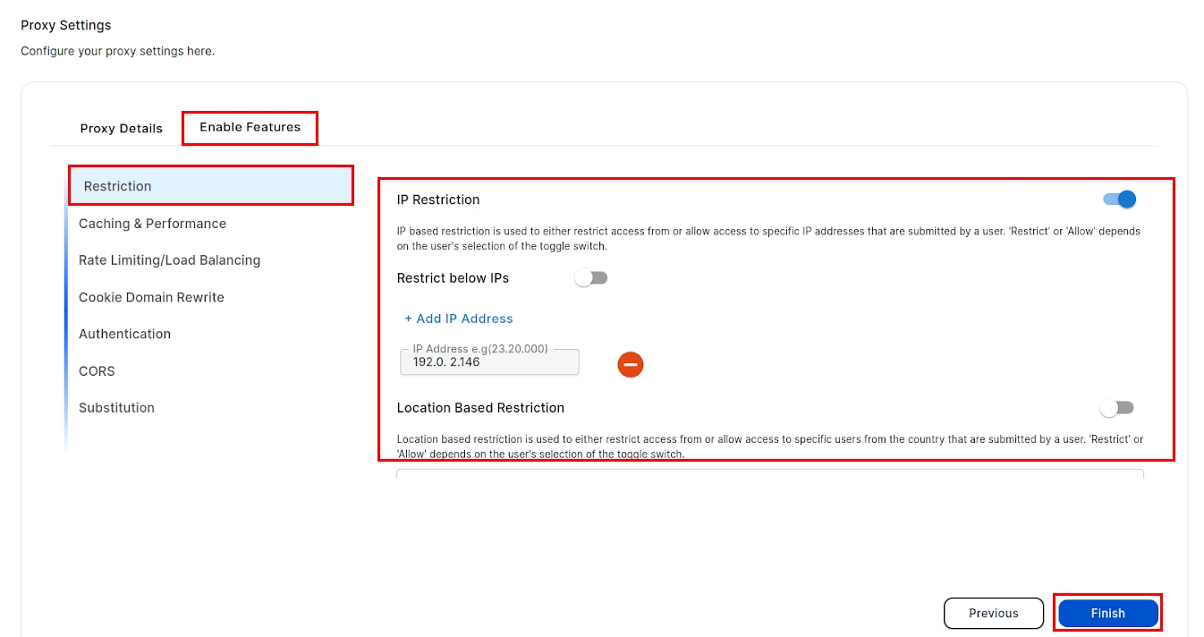 setup reverse proxy- add ip address