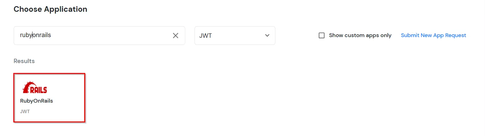 Configure JWT application: Search Ruby on Rails JWT application