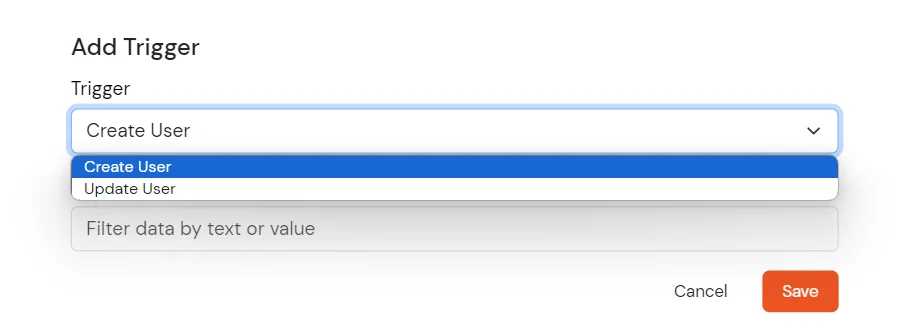 Rule-Based Automation/Provisioning : Select Trigger from dropdown