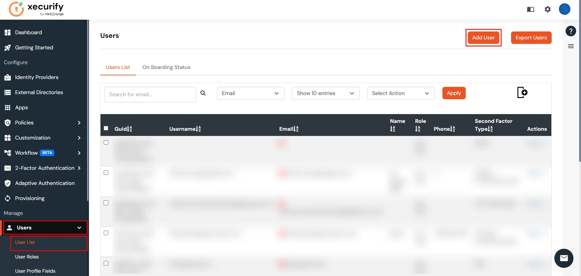 Rule-Based Automation/Provisioning : Go to Users and click User list