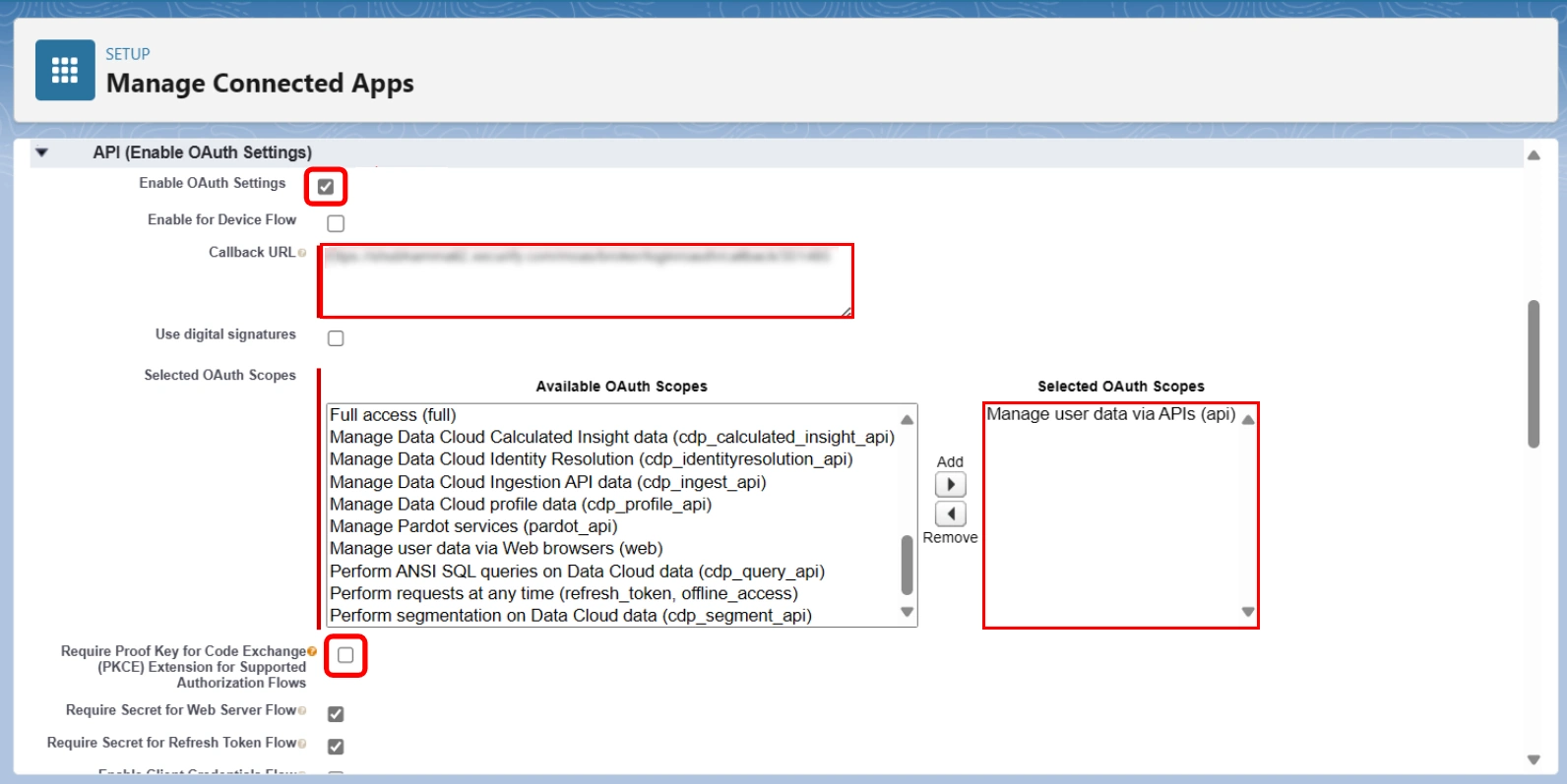 Salesforce as an Identity Provider (IdP): Enable OAuth Settings