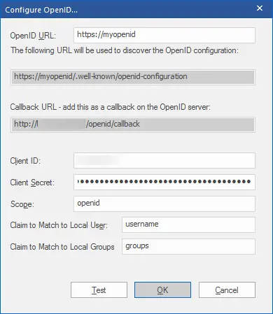  Single Sign-On (sso)for Sparx Systems Configure OpenID enter the following details