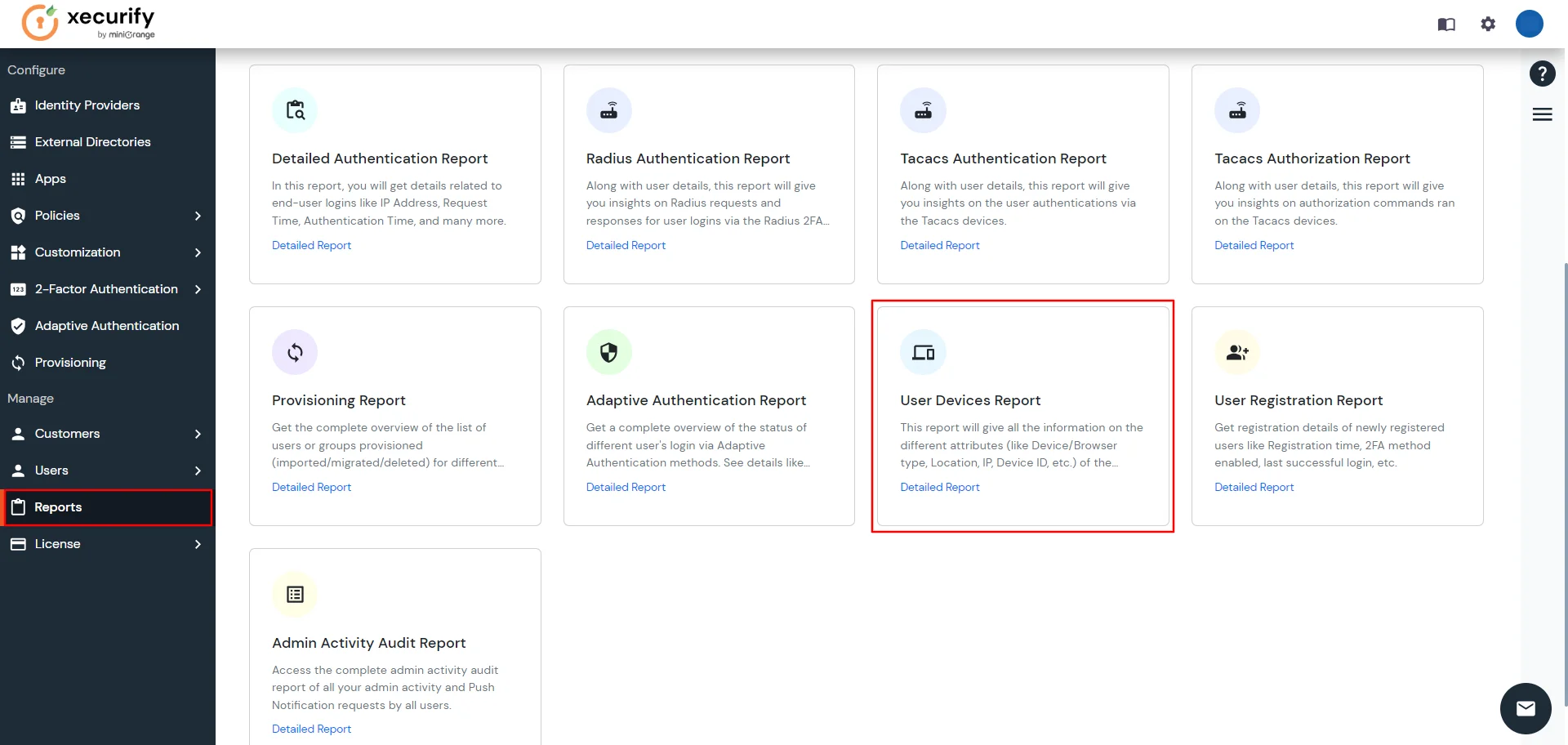 miniOrange Identity Platform Partner Portal Handbook: User devices