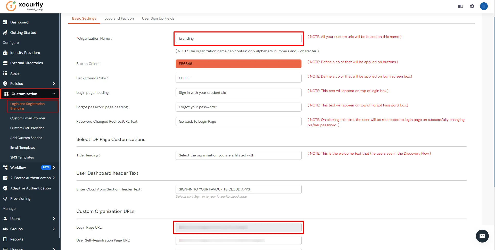 Multi Factor authentication for Meraki Client VPN  : setting up branding