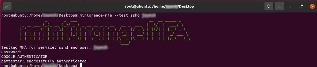 Ubuntu 2FA: Test SSH Login