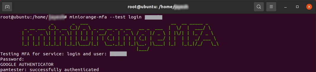 Ubuntu 2FA: Test UI Login