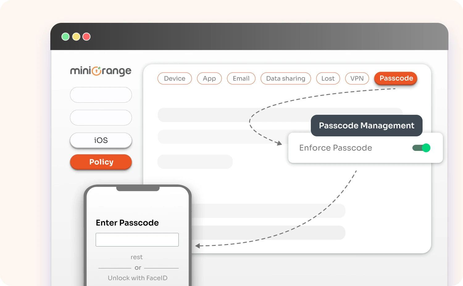 miniOrange Device Passcode Management - iOS