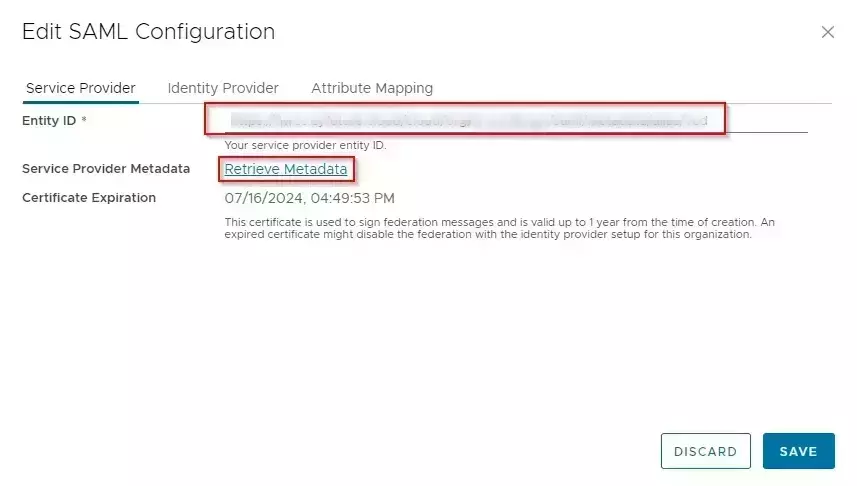 Configure VMWare Cloud Director Single Sign-On (SSO)