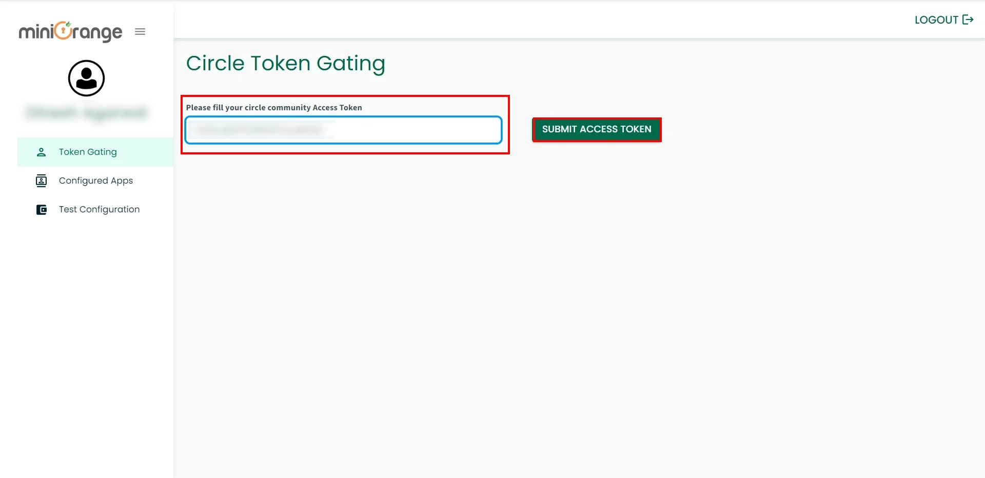 submit access token