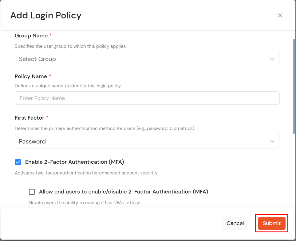 Ubuntu 2FA: Add Policy Details
