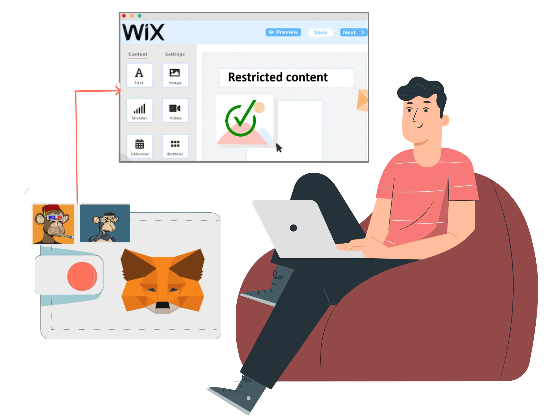 wix web3 integration and  NFT token gated 