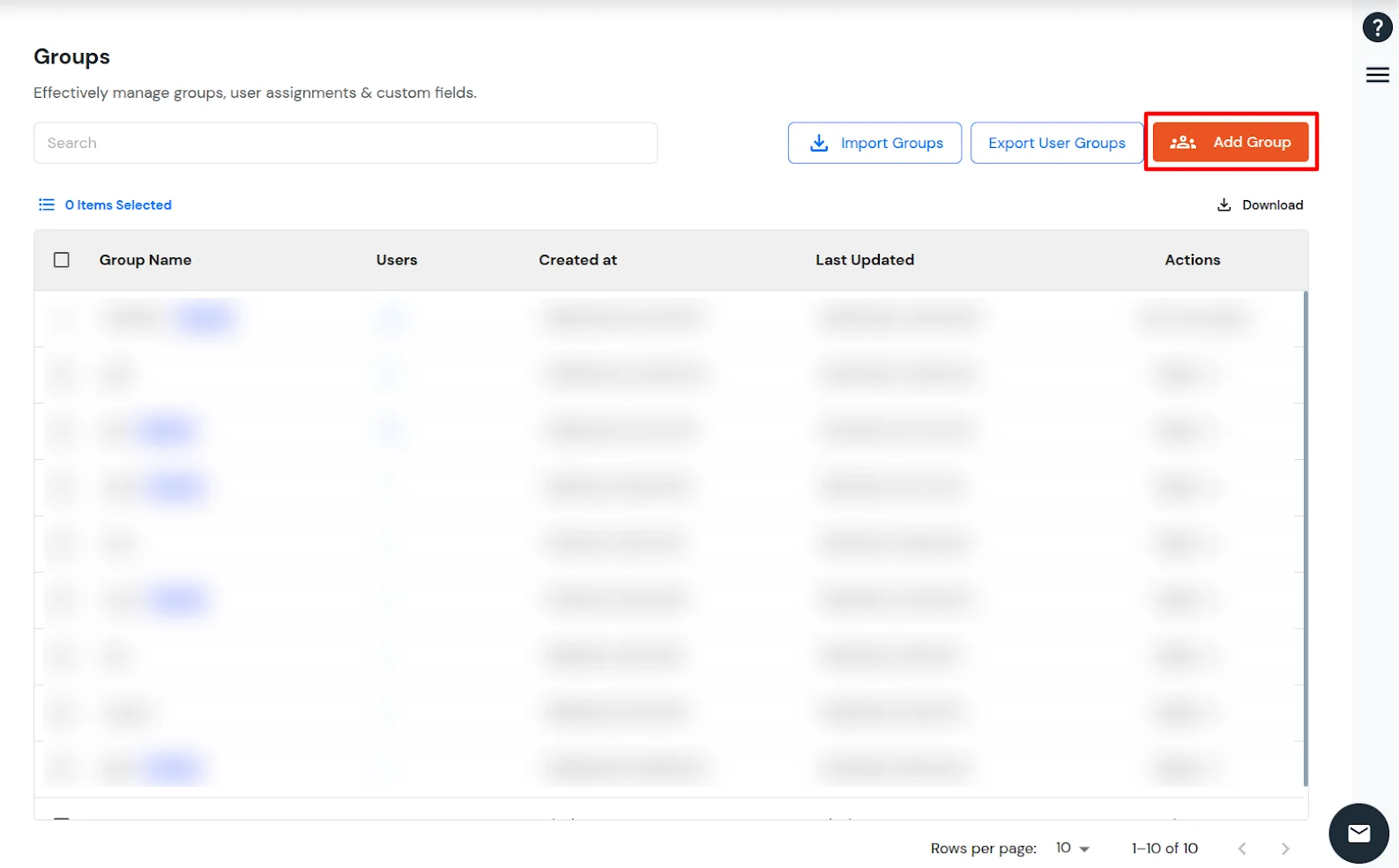miniOrange Identity Platform Admin Handbook: Add Group button