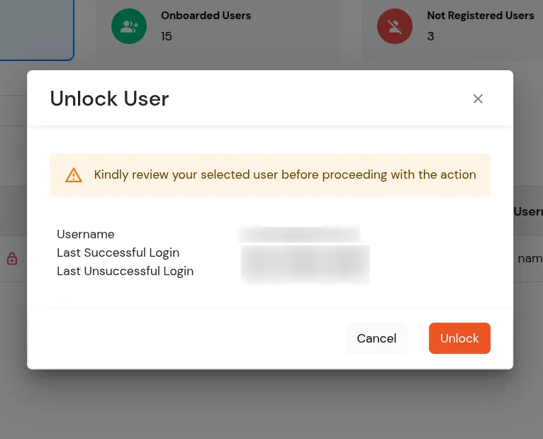 miniOrange Identity Platform Admin Handbook: Unblock user